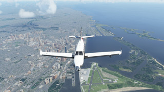 Over Toronto City Centre (CYTZ) Canada. The CN Tower is missing its distinctive shape and observation deck